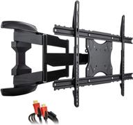 📺 versatile swivel and tilt full motion tv wall mount bracket for 26-70 inch flat/curve/led tvs, supports vesa 100x100 to 600x400, heavy duty design holds up to 110 lbs logo