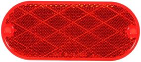 img 1 attached to 🚨 Truck-Lite 54 Reflective Signal-Stat Oval Red with 2 Screw or Adhesive Mount