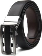 👔 versatile reversible holes belt: brown & black men's belt accessories logo