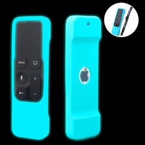 img 4 attached to 📺 [Nightglow Blue] Shockproof Silicone Cover with Lanyard for Apple TV 4K / 4th 5th Gen Remote - Akwox Light Weight, Anti Slip Design (Not compatible with New Apple 4K TV Series 6th Gen 2021)