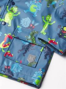img 1 attached to Hatley Printed Raincoat Linework Dinos Boys' Clothing