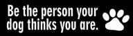 🐶 будь тем человеком, которым твоя собака думает, что ты, наклейка на бампер, 9x3 дюйма, от stickerjoe. логотип