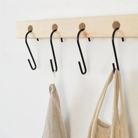 img 1 attached to 🧺 Hanging Storage Solution: Hangers for Kitchenware, Utensils, and Clothes