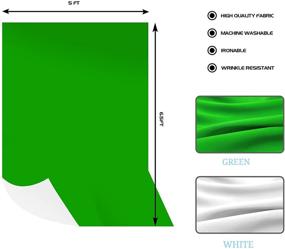 img 1 attached to 📸 Portable T-Shape Background Stand Kit for Zoom Meeting, 5 X 6.5ft Chromakey Green Screen Kit with Faichee White Green Screen Backdrop: Perfect for Video Conferencing, Streaming, Gaming