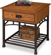 stylish and distinctive: modern craftsman distressed oak end table by home styles logo