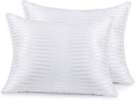 🛏️ acanva bed pillows for sleeping 2 pack, premium fluffy and soft down-like polyester fiber filled, ideal for back, stomach & side sleepers, king size, white - pack of 2 logo