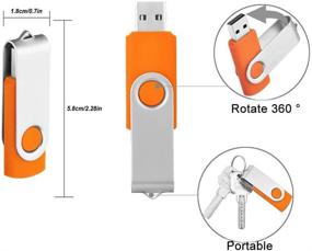 img 2 attached to 📱 HKUU 4Гб Флеш-накопитель USB Thumb Drive, 2.0 Память-накопитель 20 штук Jump Drive - Многоцветный и портативный