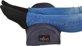img 2 attached to 🛏️ NOVA Extra Long 20" Pillow: Ultimate Support for Neck, Back & Under Leg - Half Roll Firmness, Attachment Strap, Removable & Washable Cover