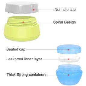 img 2 attached to 💧 Leak Proof Cosmetics and Accessories for Toiletries Containers