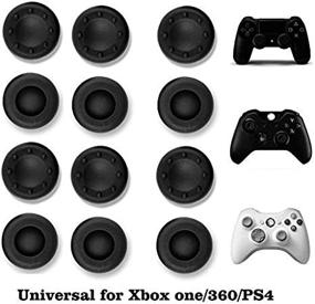 img 1 attached to VizGiz 12 Pack Universal Thumbstick Grips for PS4, Xbox, Wii U - Black Silicone Analog Stick 🎮 Covers, Joystick Controller Caps, Improved Precision and Grip for PS4 Pro, Slim, Lite, Xbox ONE, Xbox 360, PS3, PS2