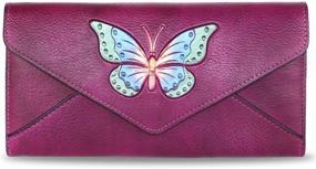 img 4 attached to Handmade Women's Wallets with Genuine Leather Blocking in Organizing Handbags