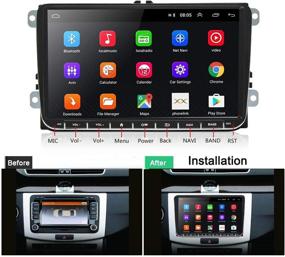 img 2 attached to 🚘 Улучшенная магнитола для автомобиля Car Radio Android 2G RAM+32G ROM Indash Head Unit для Volkswagen Jetta Passat Golf Touran Polo SEAT Skoda - 9" сенсорный экран с навигацией GPS, WiFi, Bluetooth, FM, USB+камера заднего вида