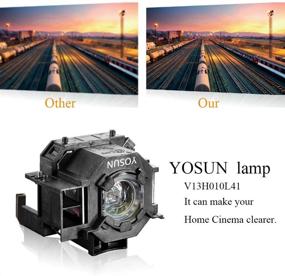 img 3 attached to 📽️ Замена лампы для проектора YOSUN V13H010L41 для Epson ELPLP41 PowerLite Home Cinema S5 S6 S6+ 77C 78 EX21 EX30 EX50 EX70 EB-S62 EMP-S5 H283A H284A - Лампа премиум качества