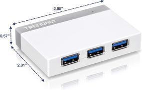 img 3 attached to 🔌 TRENDnet 4-Port USB 3.0 Ultra-Mini Hub with Power Adapter - High-Speed Data Transfer up to 5Gbps, Plug & Play - TU3-H4