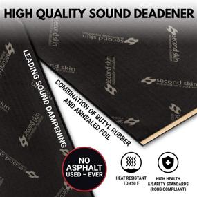 img 2 attached to 🔊 Premium Sound Deadening Material for Cars - Second Skin Damplifier Car Sound Deadener Mat (1mm) - Butyl Rubber Auto Soundproofing (10 Sq Ft, 5 Sheets) - Made in USA