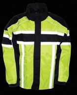 🏍️ premium men's riding motorcycle rain suit: 100% nylon, black/green waterproof gear logo