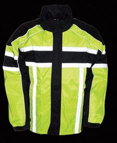 img 1 attached to 🏍️ Premium Men's Riding Motorcycle Rain Suit: 100% Nylon, Black/Green Waterproof Gear