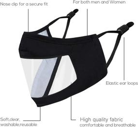 img 1 attached to Reusable Breathable Adjustable Fashion Designer Face Mask for Women Men Adults by Genovega