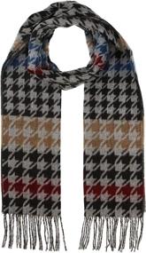 img 4 attached to Fashion-forward Womens Acrylic Woven Scarf: Accessories First Houndstooth Scarf with Trendy Twisted Fringes