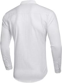 img 1 attached to Babioboa Cotton Henley Sleeve T Shirt