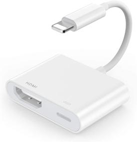 img 4 attached to 📺 [Apple MFi Certified] Lightning to Digital AV Adapter: 1080P HDMI Adapter with Lightning Charging Port for iPhone, iPad, iPod - Compatible with TV, Monitor, Projector