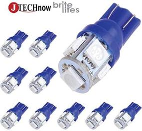 img 1 attached to Jtech 10x 194 168 2825 T10 5-SMD Blue LED Automotive Light Bulb