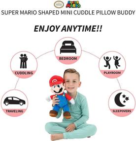 img 2 attached to 🧸 Franco Kids Bedding Soft Plush Mini Cuddle Pillow Buddy, Super Mario, One Size - PC1338