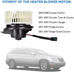 img 2 attached to Мотор печки HVAC с вентилятором для замены в Chrysler Pacifica 2004-2008, Chrysler Town & Country/Dodge Caravan/Dodge Grand Caravan 2001-2007, Chrysler Voyager 700070 2001-2003, оригинальный номер детали OEM #4885475AC, #4885475AB.