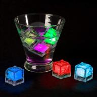 lavish home led ice cube lights (12 pack) - submersible & reusable for weddings and parties - multicolor, battery operated logo