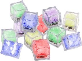 img 3 attached to Lavish Home LED Ice Cube Lights (12 Pack) - Submersible & Reusable for Weddings and Parties - Multicolor, Battery Operated