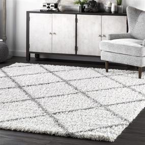 img 4 attached to Modern Accent Rug by nuLOOM - Luxuriously Soft & Plush, 2' x 3', White