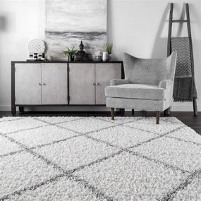 img 2 attached to Modern Accent Rug by nuLOOM - Luxuriously Soft & Plush, 2' x 3', White