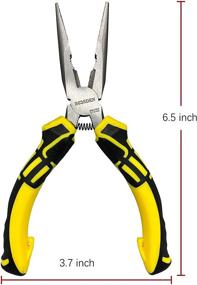 img 2 attached to 🔧 BOOSDEN 6.5" Needle Nose Pliers, 2 Pack: Precision Tools for Delicate Tasks