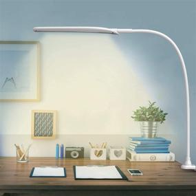 img 4 attached to 🔦 Versatile LED Clamp Desk Lamp: Dimmable, Touch Control, 3 Color Modes, Eye-Care, Adjustable Arm - Perfect for Home, Office, Workbench, Reading