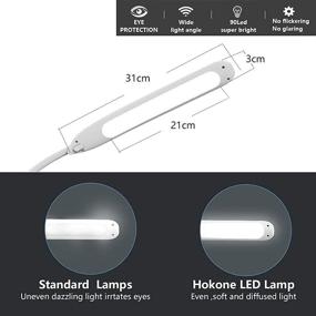 img 2 attached to 🔦 Versatile LED Clamp Desk Lamp: Dimmable, Touch Control, 3 Color Modes, Eye-Care, Adjustable Arm - Perfect for Home, Office, Workbench, Reading