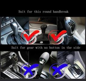 img 1 attached to 🌻 Ranxizy Sunflower Auto Gear Shift Knob Cover & Handbrake Cover Set - Washable Neoprene Cloth