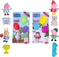 🎈 peppa pig surprise balloons, bundle pack - movie and winter themes, series 2 - includes 2 exclusive character toy figures, 1 themed accessory, and 1 glitter surprise логотип