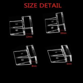 img 2 attached to 🐠 Set of 4 Clear Acrylic Aquarium Fish Tank Glass Cover Clips for Support and Holder