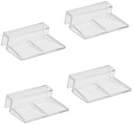 🐠 set of 4 clear acrylic aquarium fish tank glass cover clips for support and holder logo
