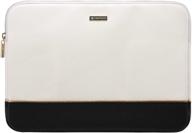 comfyable laptop sleeve: water resistant cover for macbook 💻 pro & air - 13-13.3 inch - ivory & black logo
