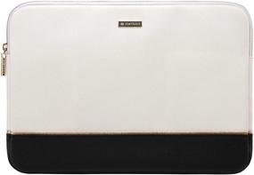 img 4 attached to Comfyable Laptop Sleeve: Water Resistant Cover for MacBook 💻 Pro & Air - 13-13.3 Inch - Ivory & Black