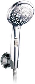 img 3 attached to Experience Luxury and Convenience with HotelSpa 7-Setting AquaCare Spiral Handheld Shower Head: Pause Switch, Extra-Long Hose, and Low-Reach Bracket - All-Chrome Finish