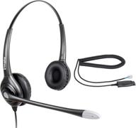 binaural noise canceling headset with his cable for avaya ip phones: enhance call center and office communication efficiency logo