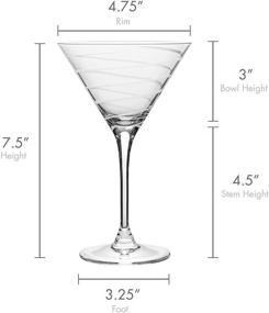 img 2 attached to 🍸 Mikasa Cheers Martini Glass Set, 10-Ounce, Pack of 4