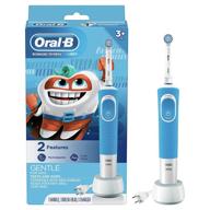 детская электрическая зубная щетка oral-b: чувствительная щеточная головка, 🦷 таймер | идеально подходит для детей от 3 лет (дизайн может отличаться) логотип