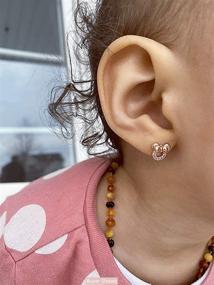 img 2 attached to 👂 Sterling Silver Zirconia Earrings: Hypoallergenic Jewelry for Girls with Sensitive Skin