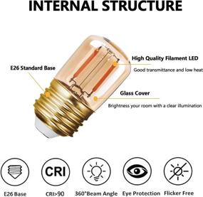 img 2 attached to 💡 Efficient Dimmable Tubular Antique Filament LED Bulb: A Vintage Charm with Modern Flexibility