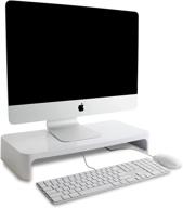 marble-like monitor stand riser rock - ideal for laptop, computer, pc, printer, desktop - compatible with imac логотип