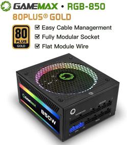 img 3 attached to 💡 850W Fully Modular Power Supply - 80+ Gold Certified with RGB Light Mode