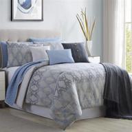 🛏️ radiance 10-piece comforter and coverlet set, king/california king, grey/blue by modern threads logo